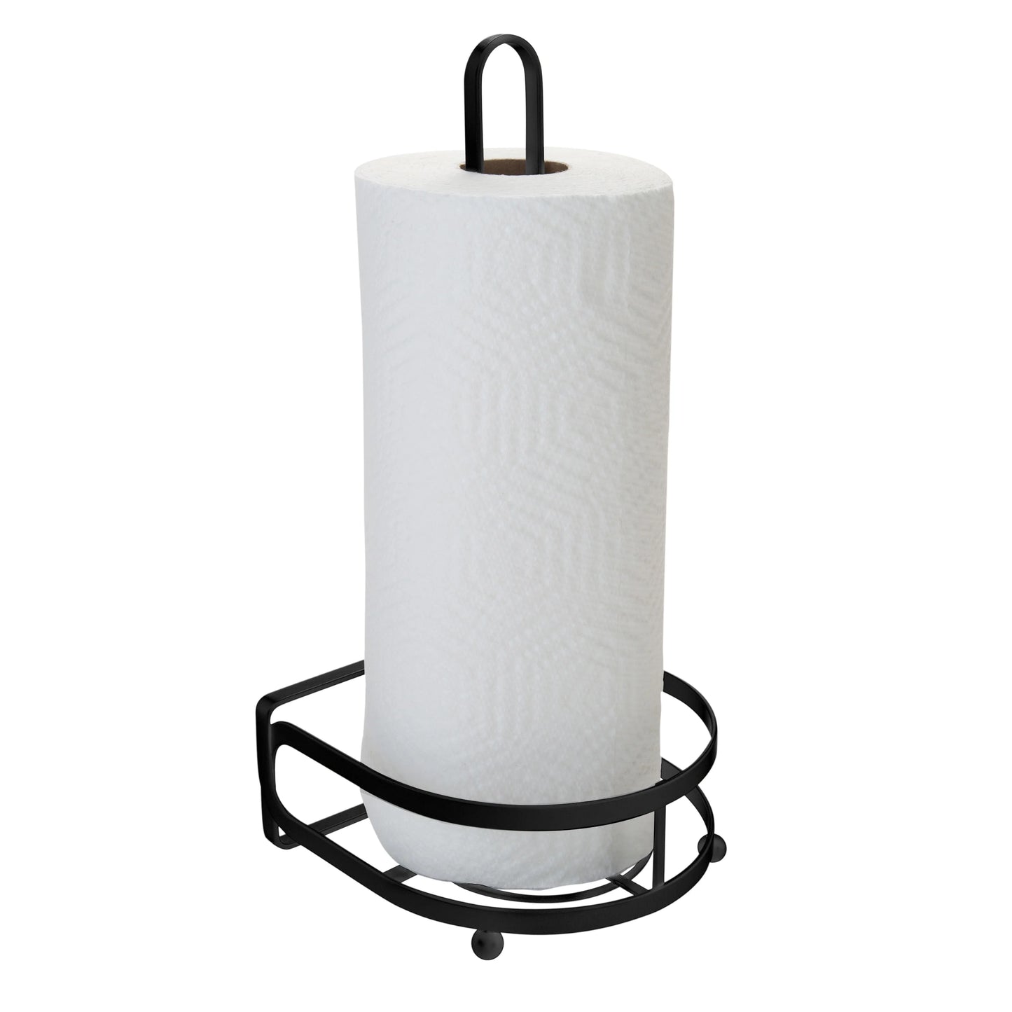 Kitchen Details Industrial Collection Paper Towel Holder in Matte Black - 6.26" x 6.5" x 13.66"
