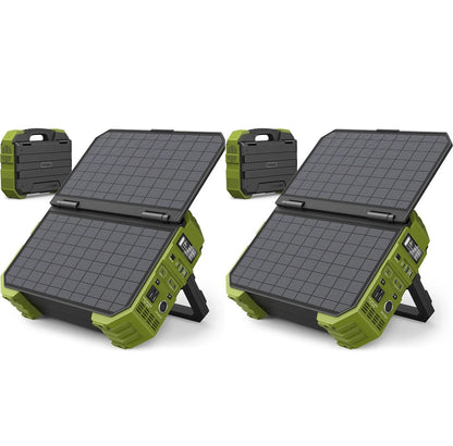 Spring Sale💥Last Day Buy 1 Get 1 Free💥Portable Power Station with Built-in Solar Panel