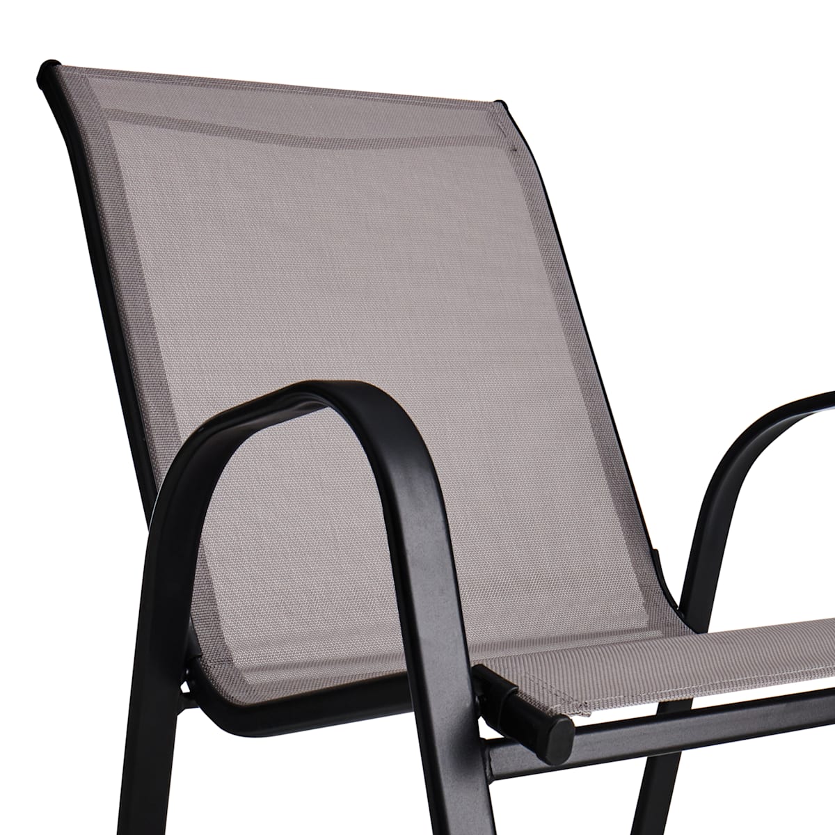 Stackable Sling Patio Chair, Grey