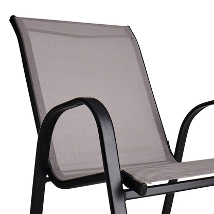 Stackable Sling Patio Chair, Grey