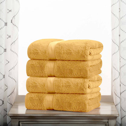 Superior Egyptian Cotton Pile Heavyweight Bath Towel Set of 4
