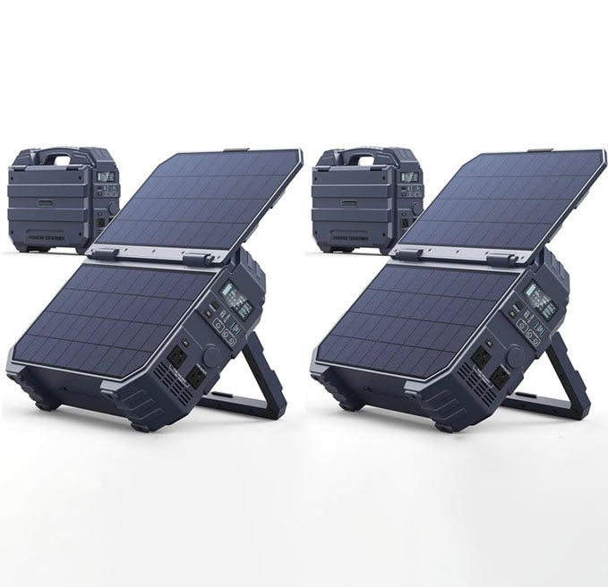 Spring Sale💥Last Day Buy 1 Get 1 Free💥Portable Power Station with Built-in Solar Panel