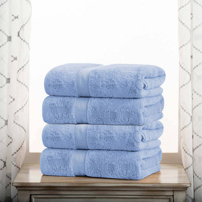 Superior Egyptian Cotton Pile Heavyweight Bath Towel Set of 4