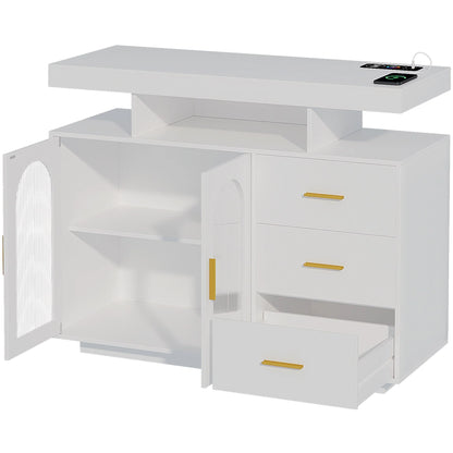 39''Wide Sideboard With LED Light - N/A