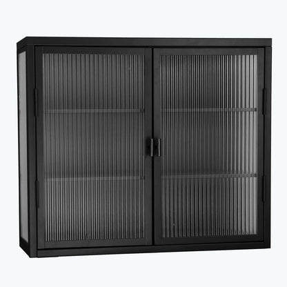 Retro Style Glass Door Wall Cabinet