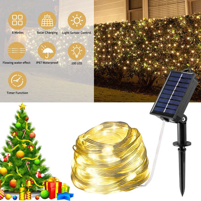 Solar LED Fairy String Lights for Outdoor Garden Decor