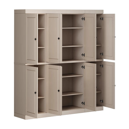 100% Solid Wood 65" Kitchen China Pantry Buffet by Palace Imports - 65" x 71.5"