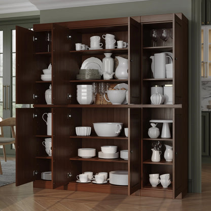 100% Solid Wood 65" Kitchen China Pantry Buffet by Palace Imports - 65" x 71.5"