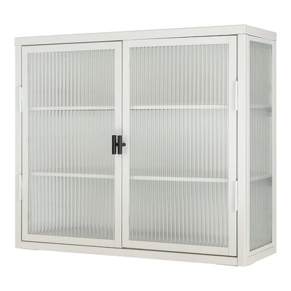 Retro Style Glass Door Wall Cabinet