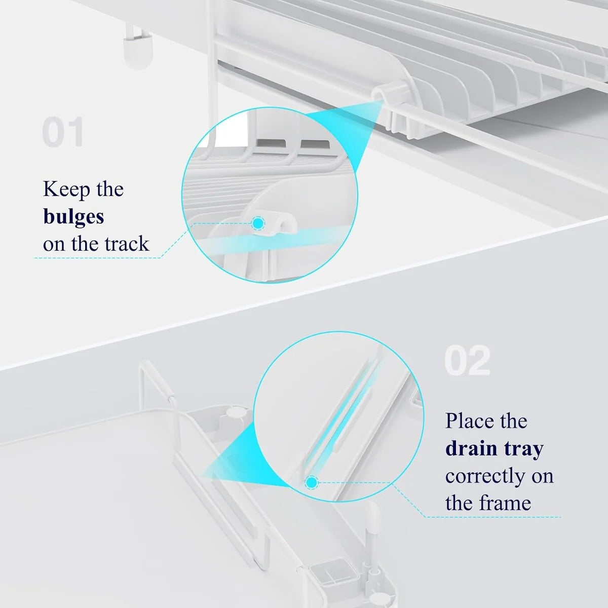 26.7'' Kitsure Large Dish Drying Rack - Extendable Dish Rack