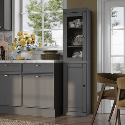 100% Solid Wood 16.5" Kitchen Pantry Cabinet with Doors by Palace Imports