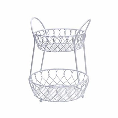 Mikasa Gourmet Basics Loop and Lattice 2 Tier Basket - 16 in x 12 in