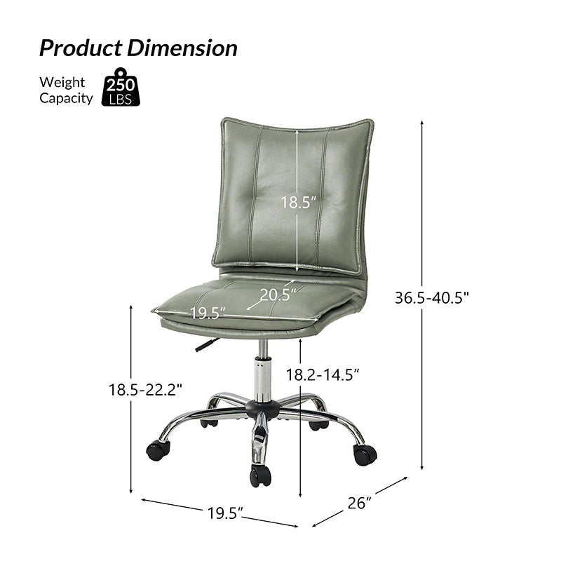 Edwin Leather Swivel Task Chair