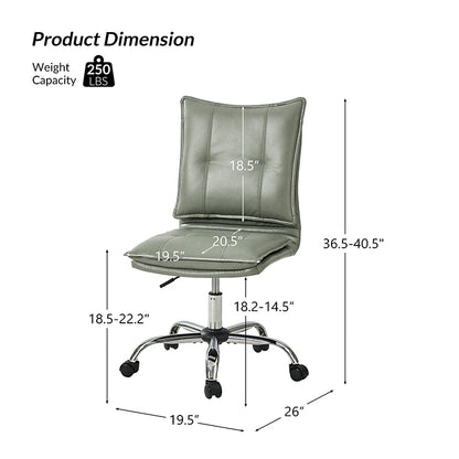 Edwin Leather Swivel Task Chair
