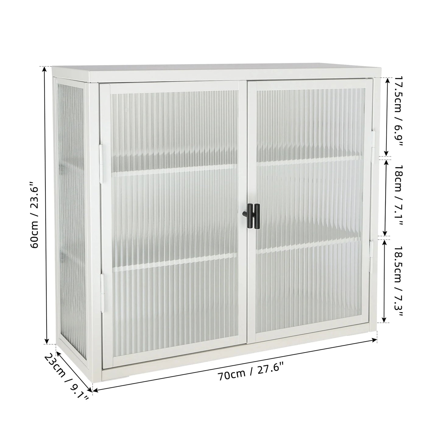 Retro Style Glass Door Wall Cabinet