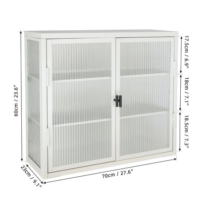 Retro Style Glass Door Wall Cabinet