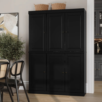 Palace Imports 100% Solid Wood 48.5" China Pantry Cabinet with Solid or Clear Glass Doors and Adjustable Shelves - 48.5" x 71.5"