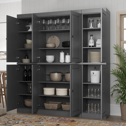 100% Solid Wood 65" Kitchen China Pantry Buffet by Palace Imports - 65" x 71.5"