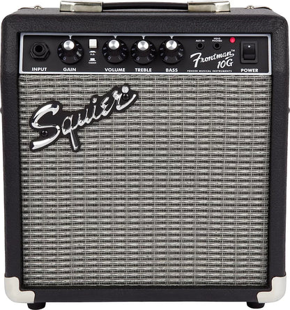Fender Squier Stratocaster - Sunburst Bundle with Frontman 10G Amp, Gig Bag, Instrument Cable, Tuner, Strap, Picks, Fender Play Online Lessons, Instructional Book, and Austin Bazaar Instructional DVD
