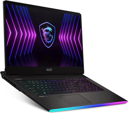 MSI GE77HX Raider 17.3" 360Hz (Intel 12th Gen i7-12800HX, NVIDIA GeForce RTX 3080 Ti 16GB 175W, 64GB DDR5 RAM, 4TB PCIe SSD) FHD Thin Bezel Gaming Laptop, Thunderbolt 4, RGB Backlit, Win 11 Home