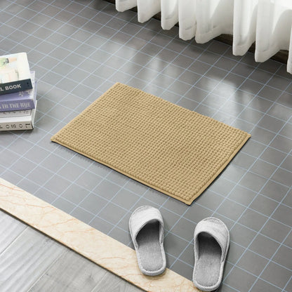 Subrtex Luxury Chenille Bath Rugs Soft Bathroom Mats