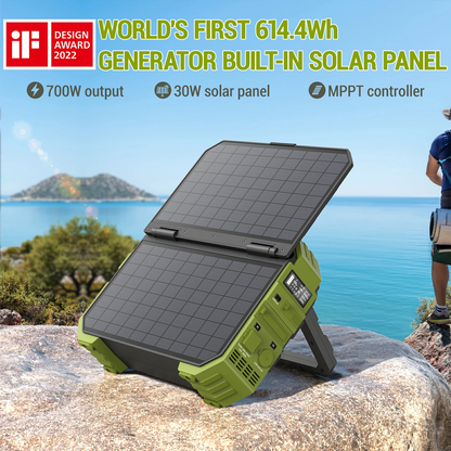 Spring Sale💥Last Day Buy 1 Get 1 Free💥Portable Power Station with Built-in Solar Panel