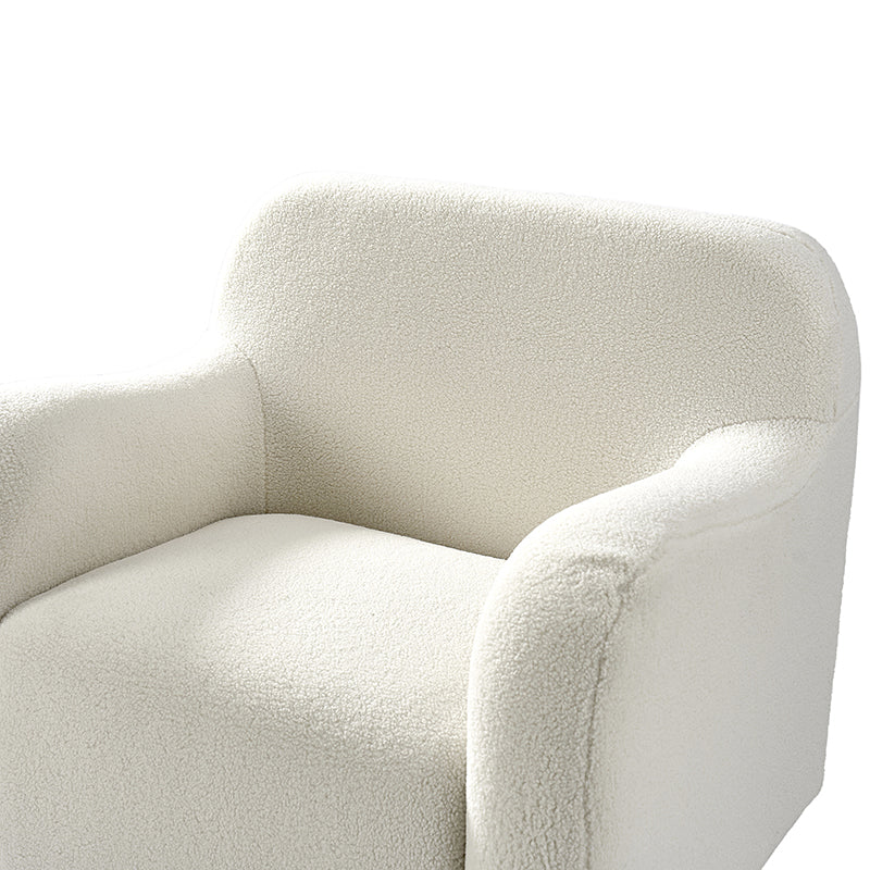 Heinrich 35" Wide Boucle Upholstered Armchair  with Solid Wood Legs