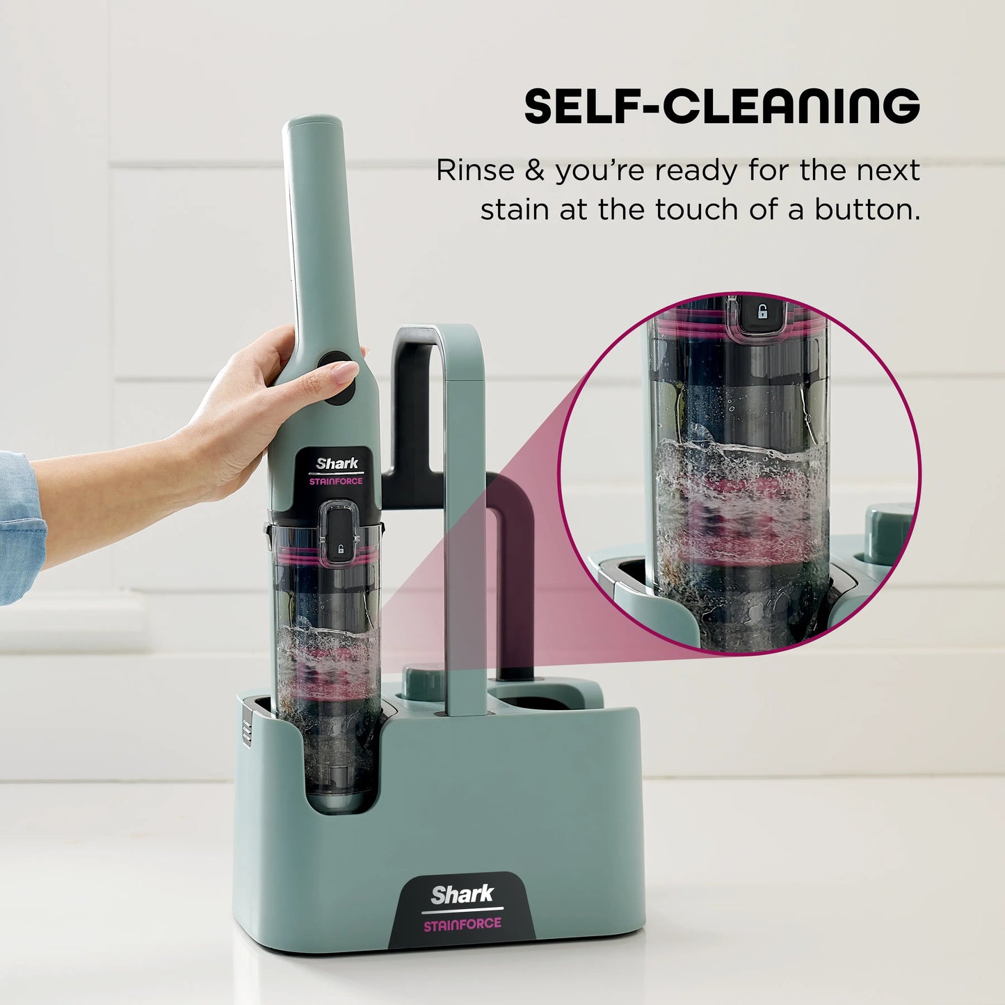 StainForce Handheld Spot & Stain Cleaner with Storage Caddy & Crevice Tool