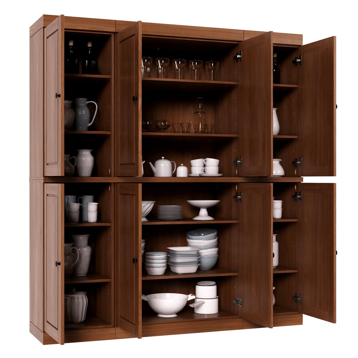 100% Solid Wood 65" Kitchen China Pantry Buffet by Palace Imports - 65" x 71.5"