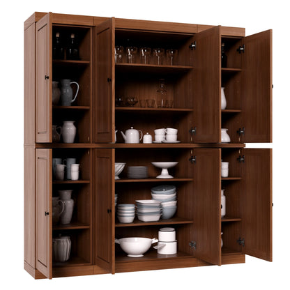 100% Solid Wood 65" Kitchen China Pantry Buffet by Palace Imports - 65" x 71.5"