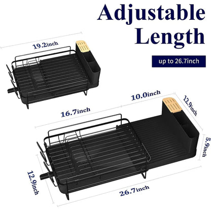 26.7'' Kitsure Large Dish Drying Rack - Extendable Dish Rack