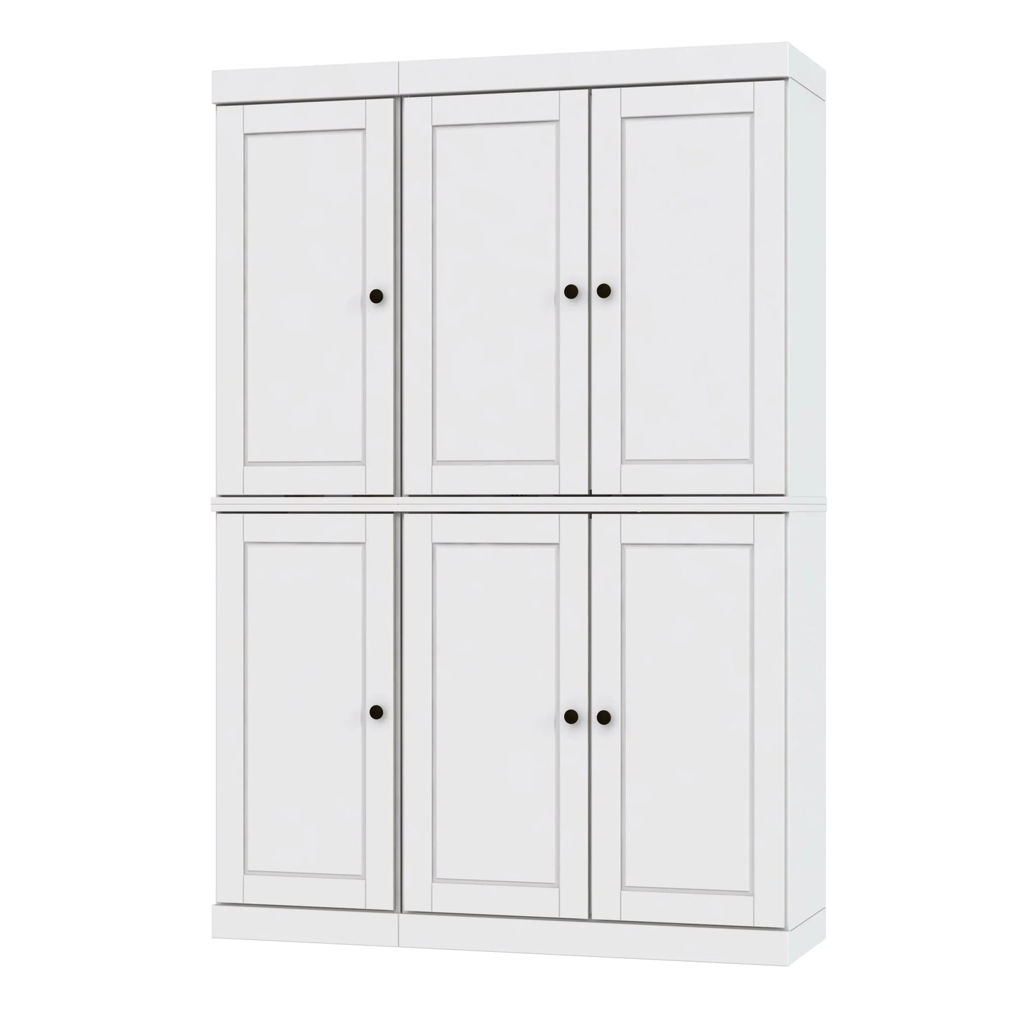 Palace Imports 100% Solid Wood China Pantry with Glass or Solid Wood Doors and 2-Drawers - 48.5" x 71.5"