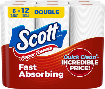 Scott Paper Towels, Choose-A-Sheet, 30 Double Rolls = 60 Regular Rolls (108 Sheets Per Roll)