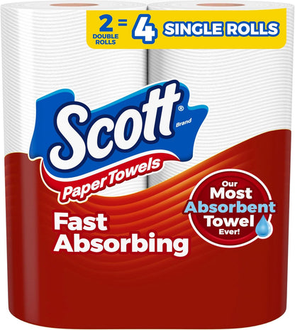 Scott Paper Towels, Choose-A-Sheet, 6 Double Rolls = 12 Regular Rolls (108 Sheets Per Roll)