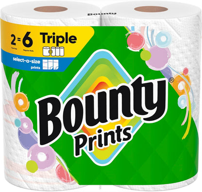Bounty Select-A-Size Paper Towels, White, 8 Triple Rolls = 24 Regular Roll