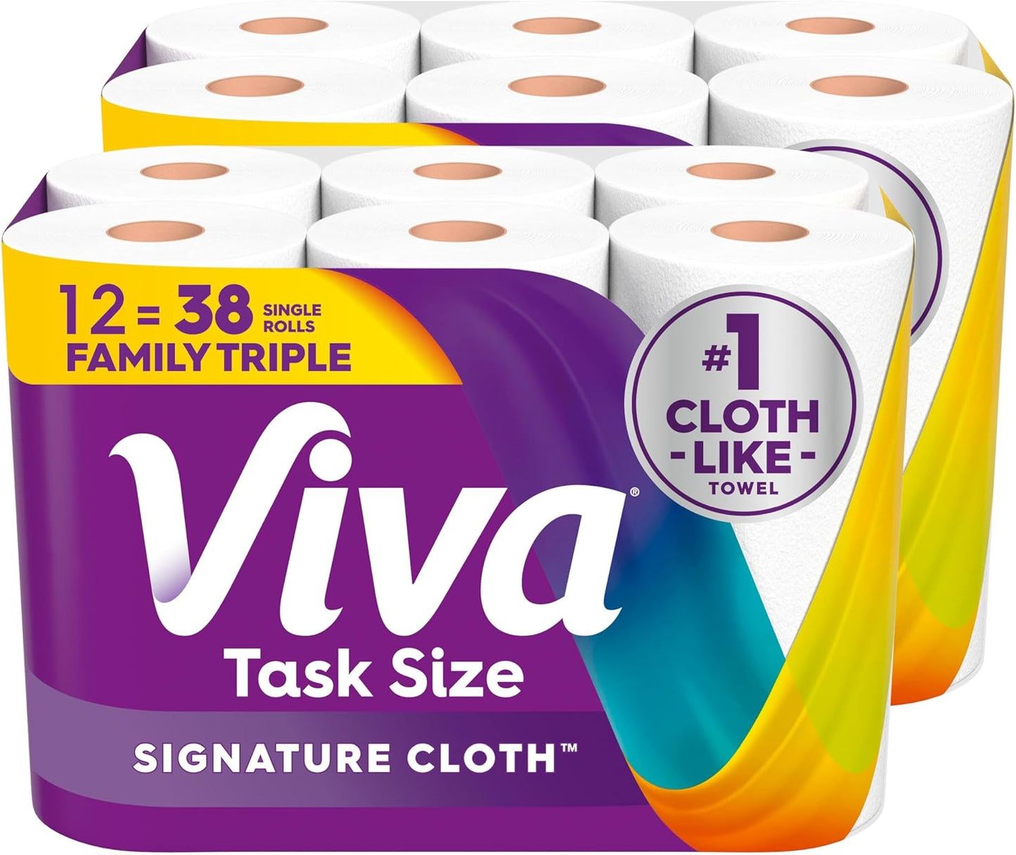 Viva Signature Cloth Paper Towels, Choose-A-Sheet Size, 3 Double Rolls, 86 Sheets per Roll (Packaging May Vary)