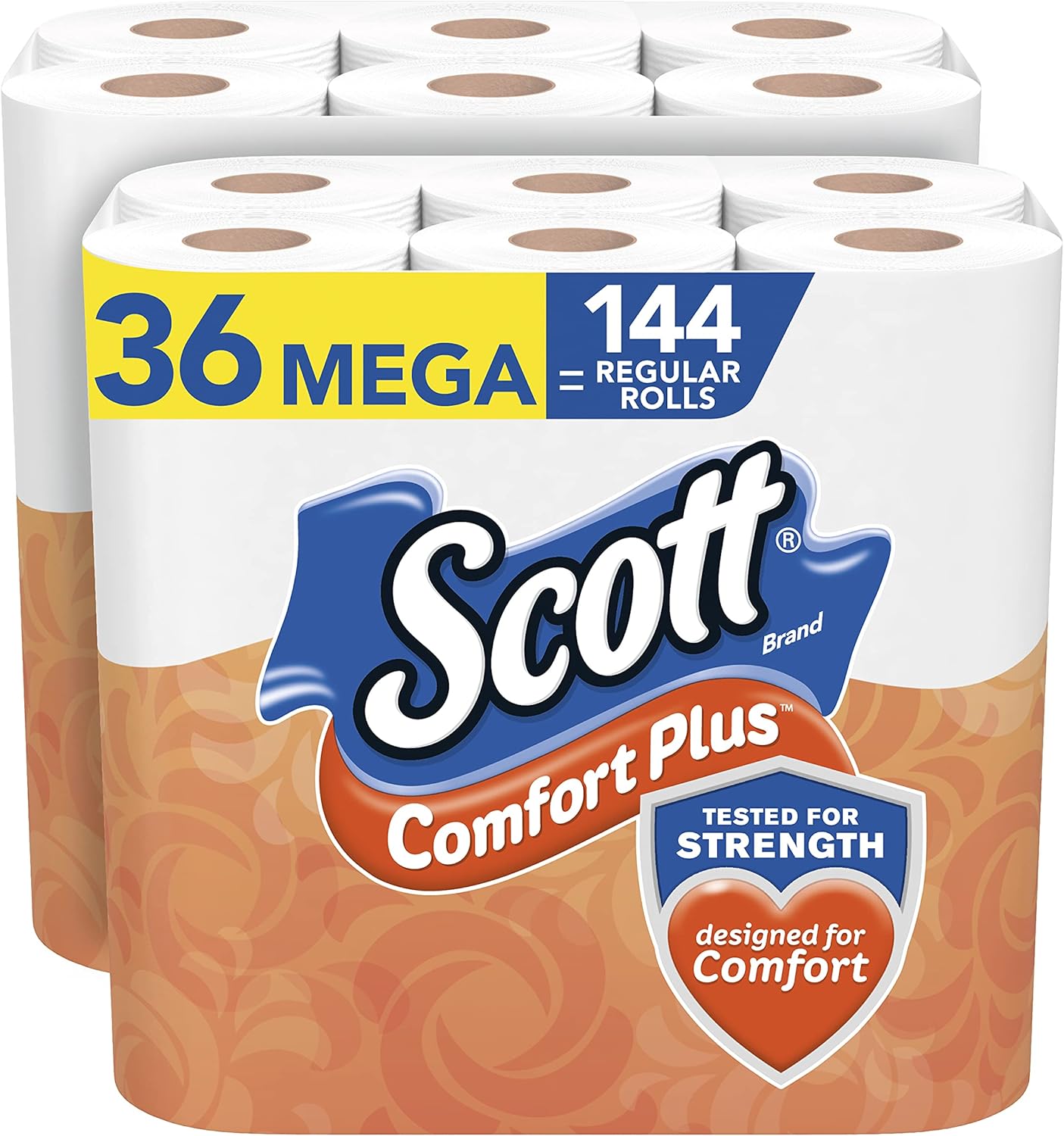 Scott ComfortPlus Toilet Paper, 12 Triple Rolls, 231 Sheets per Roll, Septic-Safe, 1-Ply Toilet Tissue