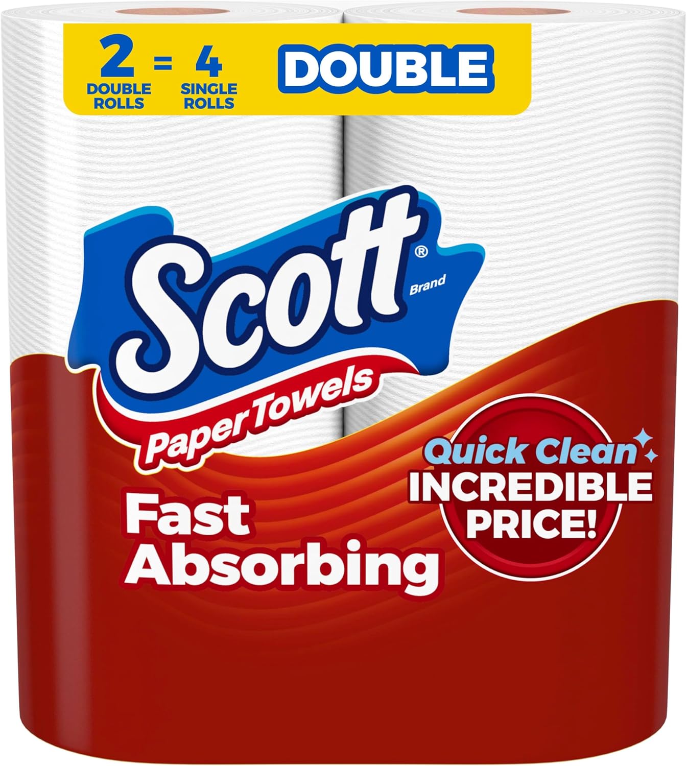 Scott Paper Towels, Choose-A-Sheet, 30 Double Rolls = 60 Regular Rolls (108 Sheets Per Roll)