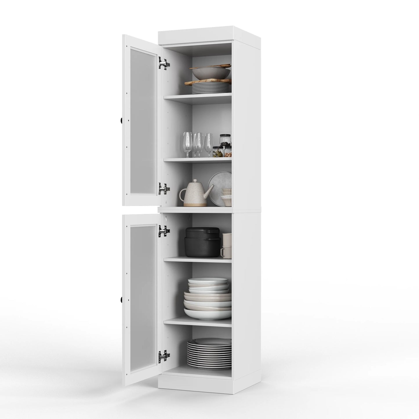 100% Solid Wood 16.5" Kitchen Pantry Cabinet with Doors by Palace Imports