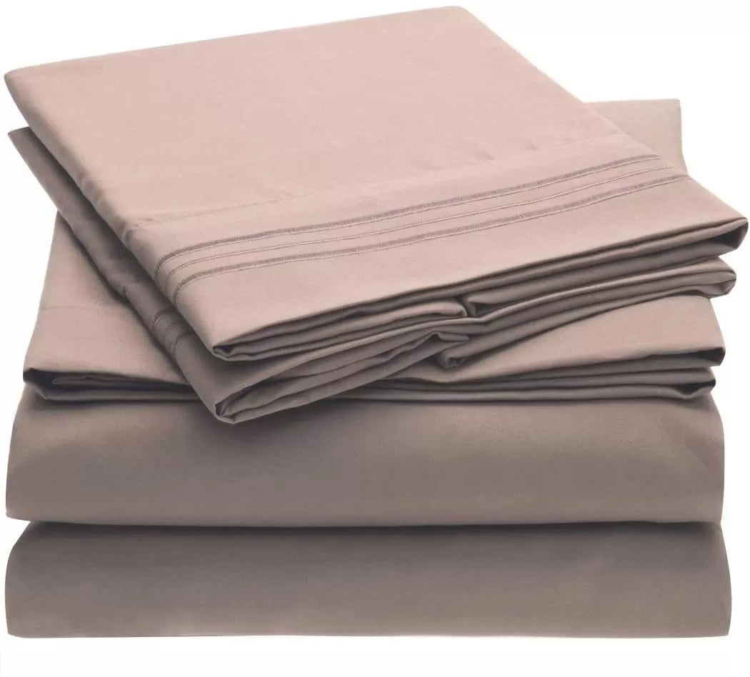 Brushed Microfiber Hypoallergenic 4 pcs Bedsheet Set