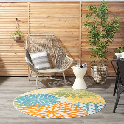 Rosario Navy/Ivory/Taupe Indoor/Outdoor Rug