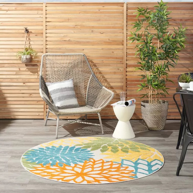 Miraloma Green/Red/Orange Indoor/Outdoor Rug
