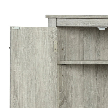 Modern Stylish Triangle Corner Storage Cabinet with Two Adjustable Internal Shelves