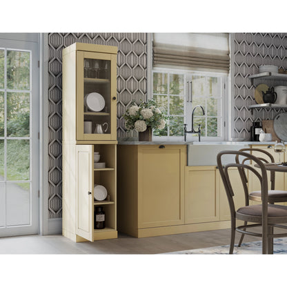 100% Solid Wood 16.5" Kitchen Pantry Cabinet with Doors by Palace Imports
