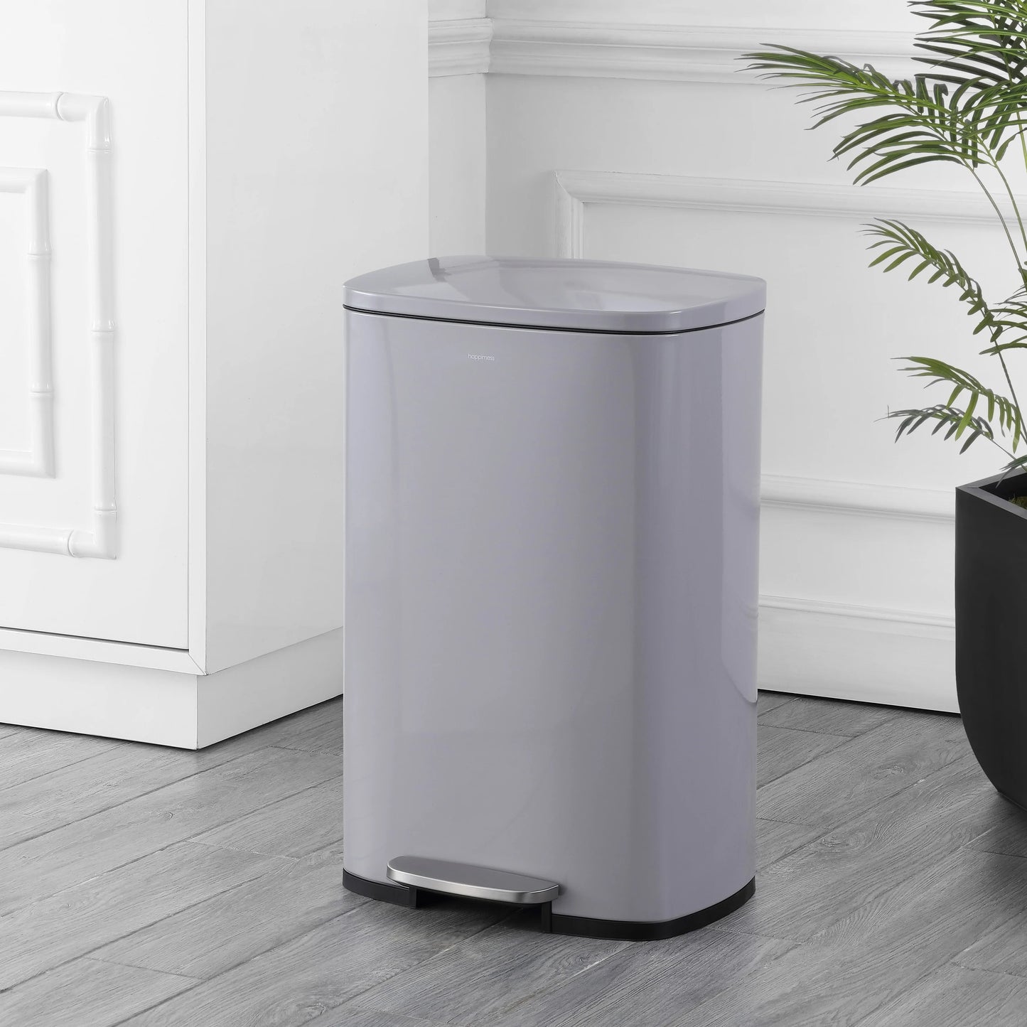 happimess 13-Gallon Trash Can with Soft-Close Lid and FREE Mini Trash Can