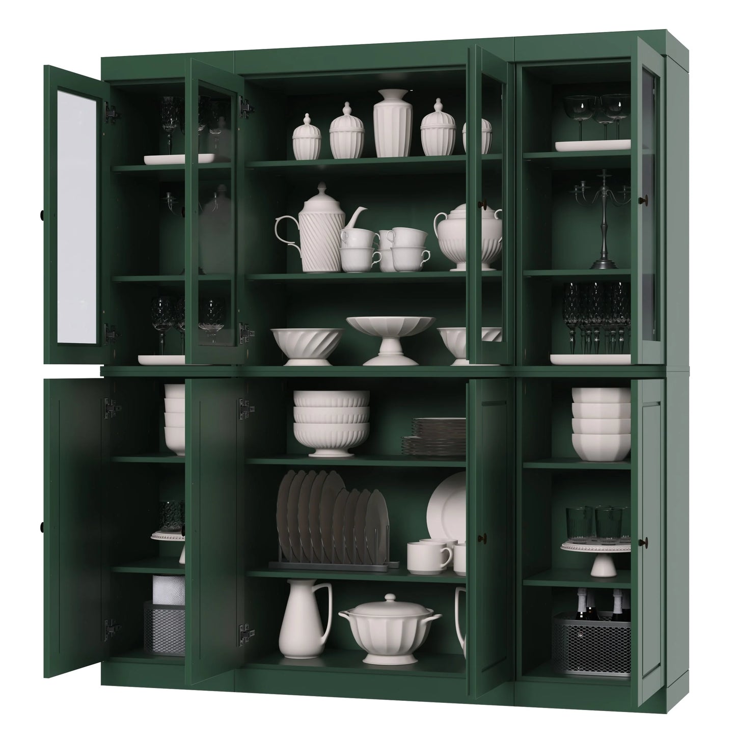 100% Solid Wood 65" Kitchen China Pantry Buffet by Palace Imports - 65" x 71.5"