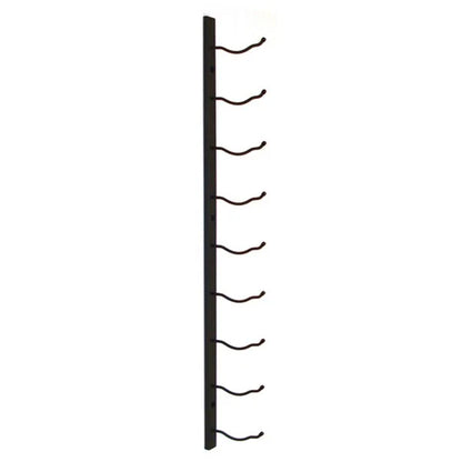 Epicureanist Wall Mount 9-Bottle Black Metal Wine Rack