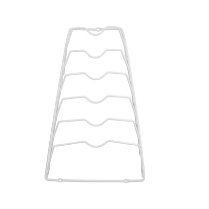 Organize It All 6 Section Cabinet Door Lid Rack in White - 10.62 x 4.00 x 16.62"
