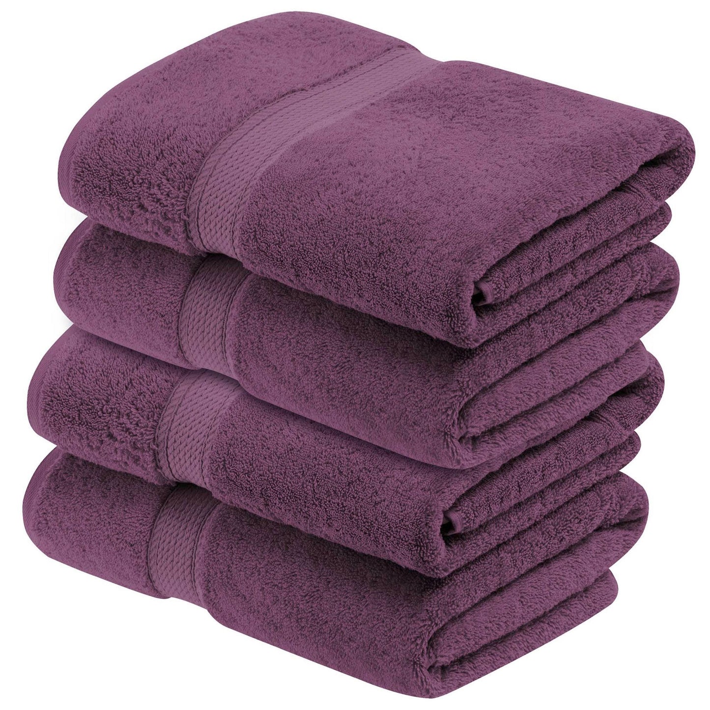 Superior Egyptian Cotton Pile Heavyweight Bath Towel Set of 4
