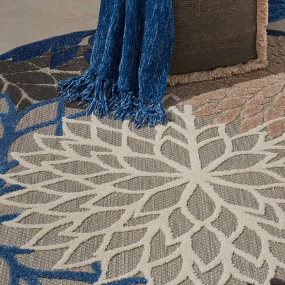 Rosario Navy/Ivory/Taupe Indoor/Outdoor Rug